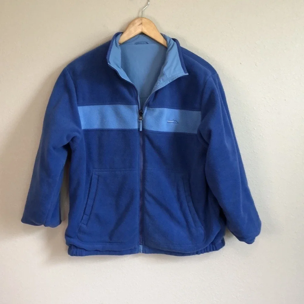 The Children's Place Blue Two-piece Reversible Ski Jacket Winter Size 14 XL Cozy
